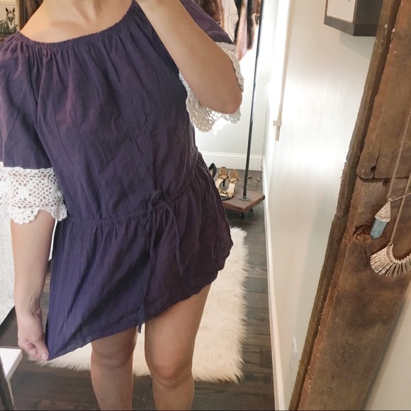 Umgee small oversized purple drawstring dress - Picture 1 of 4